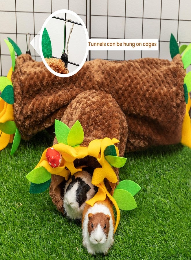 ORZECHKO Guinea Pig Hideout - 3 Way Collapsible Small Animal Tunnel Tubes Toy for Rat Hamster Guinea Pig Hedgehog Chinchilla Lizard Baby Rabbit - Playing Sleeping Resting Guinea Pig Cage Accessories - Image 3